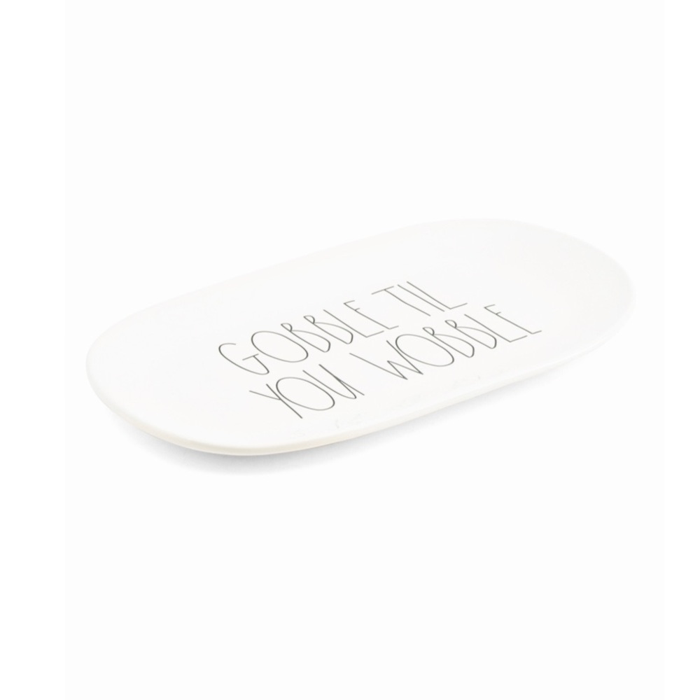 Rae Dunn GOBBLE TILL YOU WOBBLE Platter